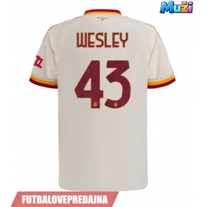Lacne Muži Futbalové dres AS Roma Wesley Franca #43 2026-27 Krátky Rukáv - Preč